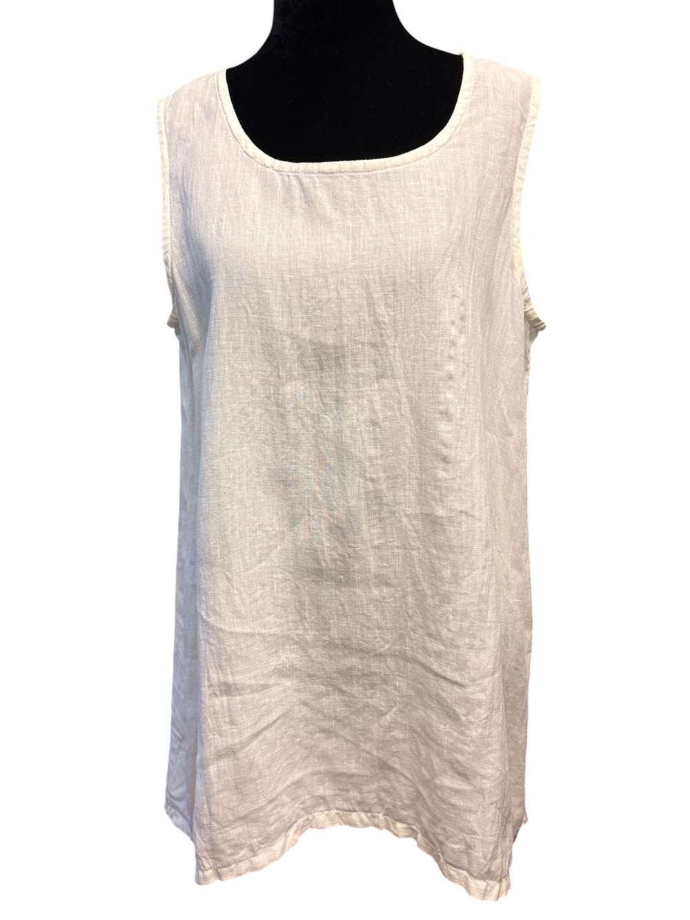 Bryan Walker 100% linen tunic top white size small